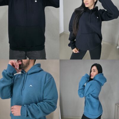 Buzo Canguro Frizado de Algodón peinado. Unisex.