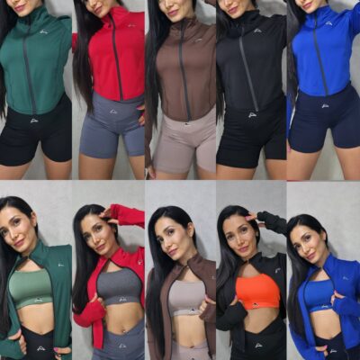 Combo 3 piezas. Campera+top+calza corta.