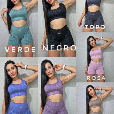 Conjunto gofrado doble tira.