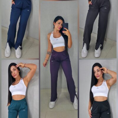 Pantalón recto lycra Dama.